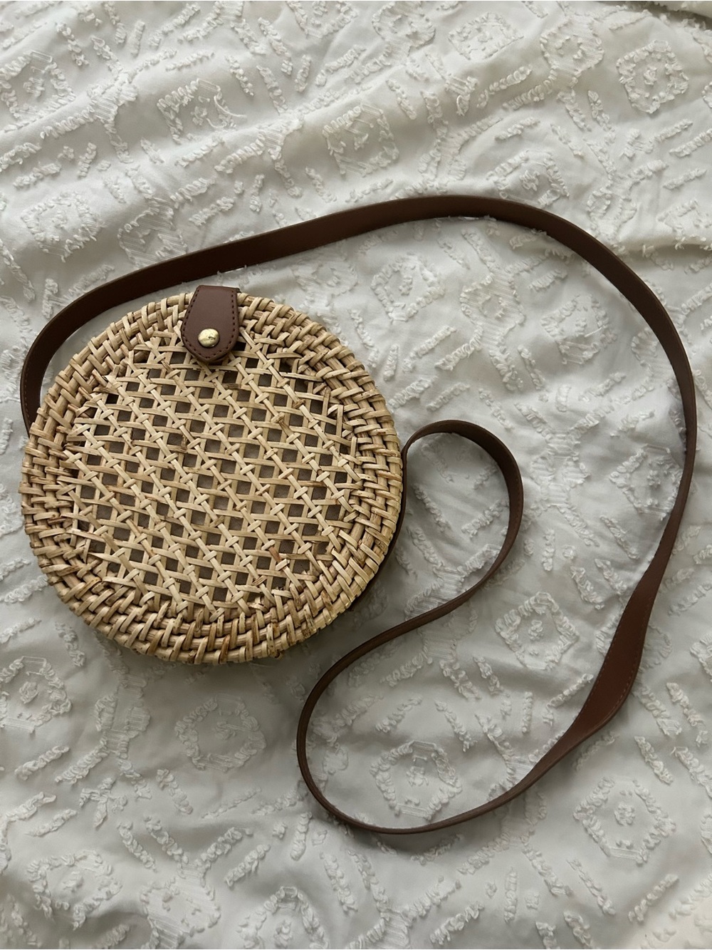 Jcrew Rattan Crossbody Bag